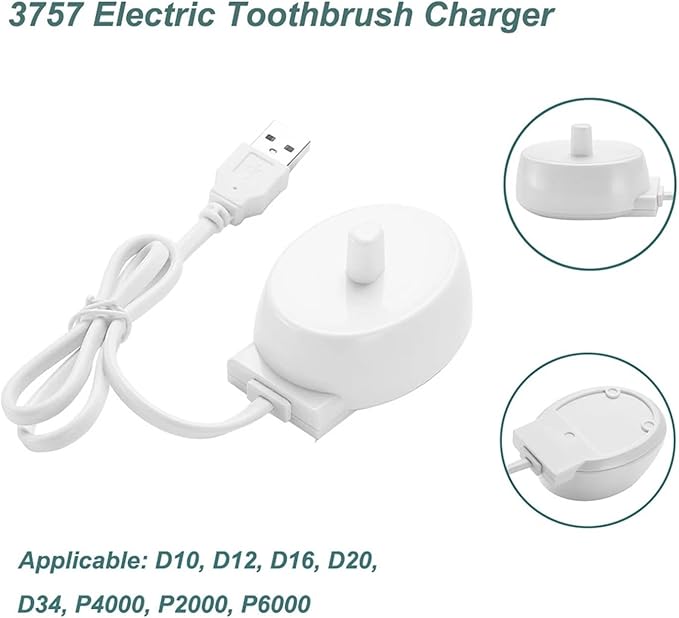 USB Electric Toothbrush ChargingCompatible For BraunCompatible For Oral BSeries D12 D20 D16 Travel Charger Dock 3757 Toothbrush Charging Stand