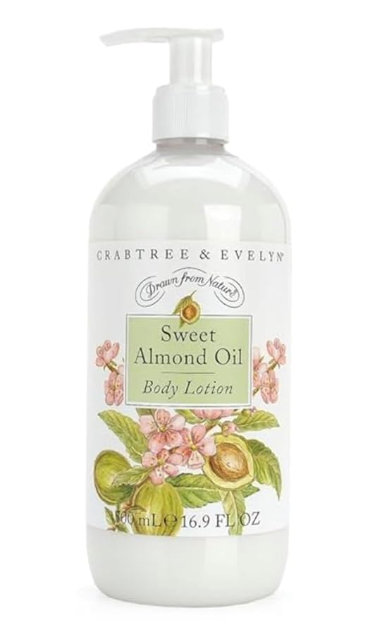 Crabtree &amp Evelyn Sweet Almond Oil Bath and Shower Gel &amp Body Lotion (16.9 fl oz each)