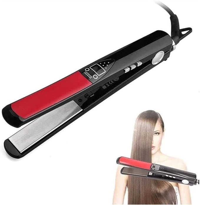 Hair Straightener 2-in-1 Straightener and Curler for All Hairstyles Heats Up Fast Hair Straightening Iron LCD Display Gift for Girls Women