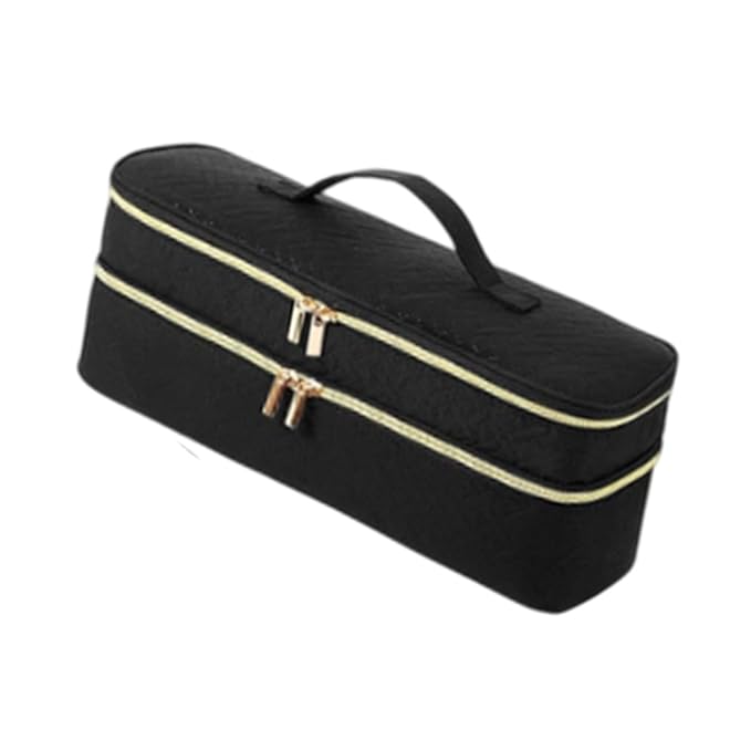 Hair Dryer Travel Carrying Case Storage Bag Dustproof with Handle Protection Multipurpose Large Capacity Portable Organizer Black