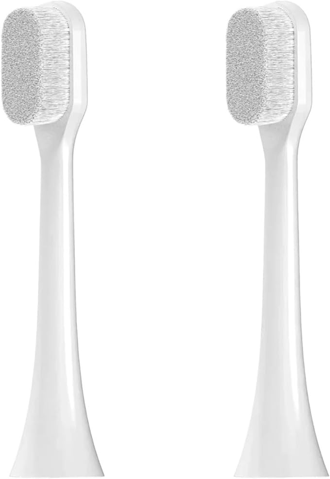 Compatible for Replace The Brush Head of The Electric Toothbrush with This Ultra-Soft Nano-Bristle which is Suitable for Sensitive Skin Care(2 Pcs)