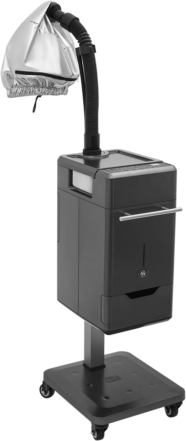 110V 500W Multifunctional Anion Hair Dyeing Machine Nano Hair Steamer Base Salon Spa Equipment Professional Micro Mist Salon Processor for Deep Hair Care Repair Hairs Styling (Black)