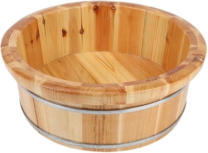 Wood Foot Bath Foot Spa Soaking Tub Wooden Foot Washing Bucket Foot Soak to Relieve Feet Stress Foot Basin Basin Soothe and Comfort Feet for Home Office Use
