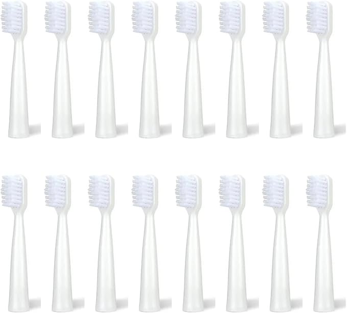 Replacement Toothbrush Heads Compatible for Jianpai S12/HYUNDAI XM-806/ACA ALY-HYS01W/TSOP/Royalstar/INPHIC Electric Bristles(16white)