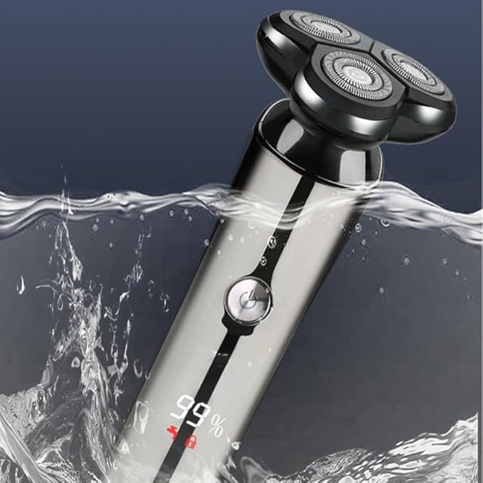 Head Shavers for Bald Men Electric Shaver Men Rechargeable Rotary Floating Razor Beard Hair Trimmer LCD Display Shaving Machine Wet and Dry