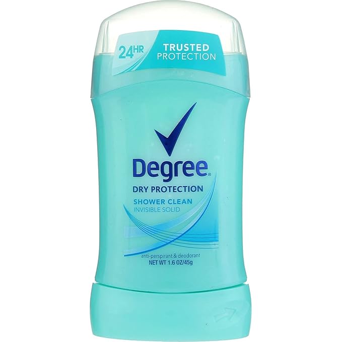Degree Shower Clean Dry Protection Antiperspirant Deodorant Stick 1.6 oz (Pack of 6)