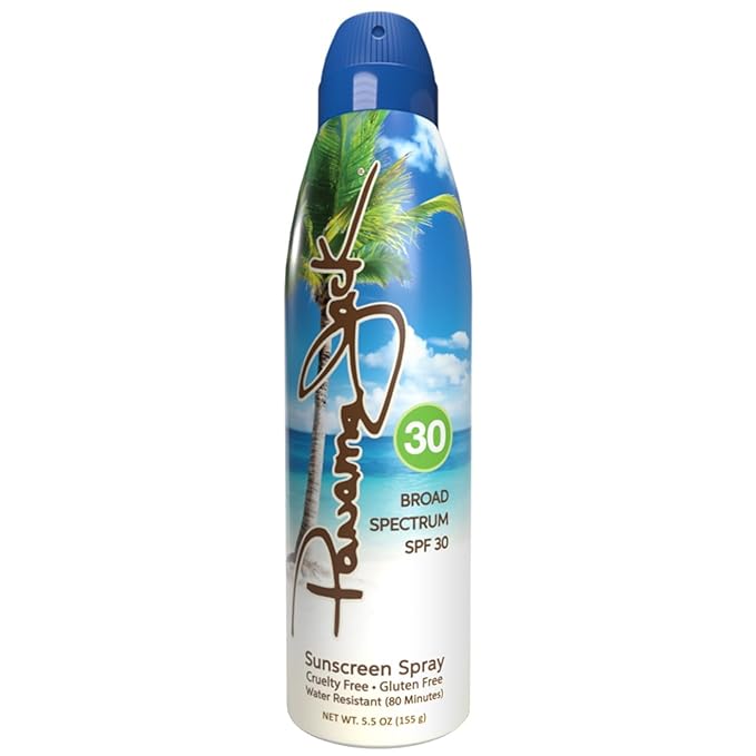 Continuous Spray Sunscreen - SPF 30 Broad Spectrum UVA/UVB Protection PABA Paraben Gluten &amp Cruelty Free Water Resistant (80 Minutes) 5.5 OZ