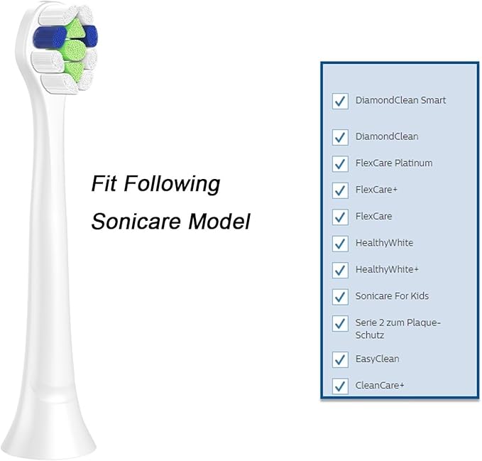 4/8pcs Replacement Toothbrush HeadsSonic Care Heads Brush Compatible for Sonicare Handle(8pcs)