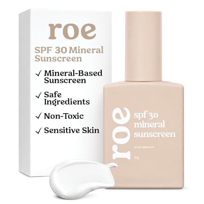 Roe Wellness- Baby Sunscreen Mineral &amp Reef Safe Zinc Oxide Non-Toxic Ingredients SPF 30 | Great For Toddlers Kids Newborns &amp Babies | Non-Greasy Paraben-Free