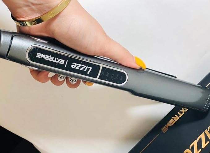 Professional Flat Iron Hair Straightener-Dual Voltage Volumizing Nano Technology-Titanium Hair Iron Straightens Dry Frizzy thick Hair Curls-Sleek Salon Hair Styling Tool-Lizze Extreme 1.25 Iron