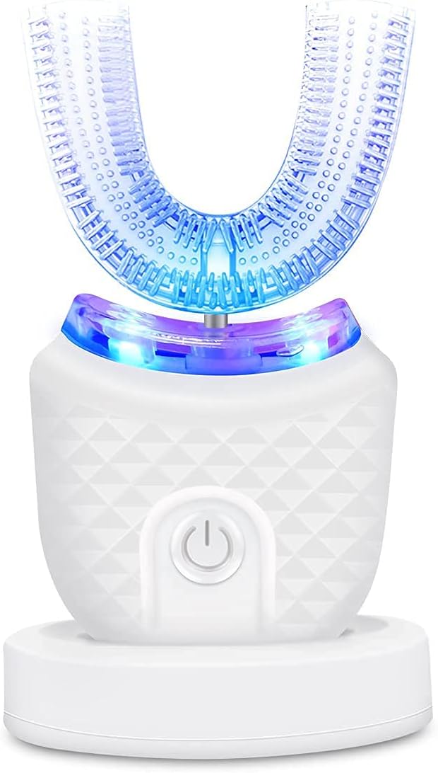 Ultrasonic Electric Toothbrush U Shaped Automatic Toothbrush for Adults 360° Whole Mouth Toothbrush Whitening IPX7 Waterproof