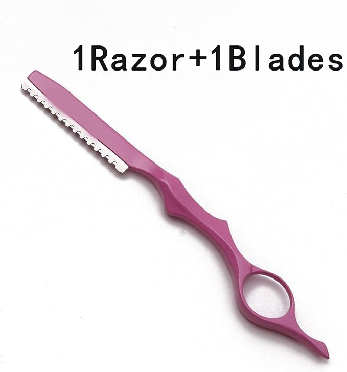 Professional Sharp Barber Blades Hair Razors Hair Cut Cutter Knife Slimming Styling Tool(E Add 1 Blade)
