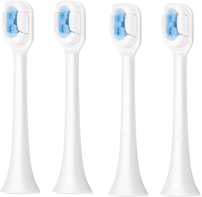 Electric Toothbrush Heads Replacement Compatible with SOOCAS X1 X3 X3U X5 Teeth Brush Replacement Heads(4 pcs White)