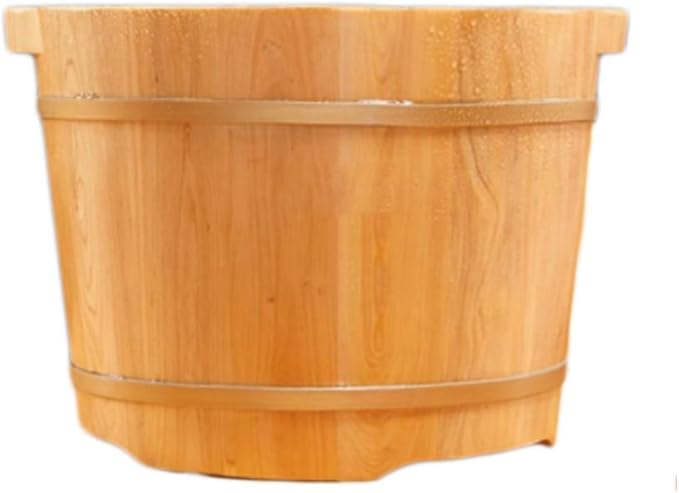 Foot Tub Wooden Foot Basin Adult Cedar Foot Bath Barrel Massage Foot Bath Household Foot Bath Barrel Pedicure Bucket Foot Tub 26.5 Cm Foot Bath Wooden Bucket Foot Spa Household Wash Ba