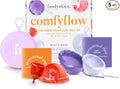 Comfyflow - Reusable Period Care Pack - Menstrual Cup and Discs with String Ring and Carrying Pouch - Comfort-Fit Design - Includes E-Book Guide - 5 Pack
