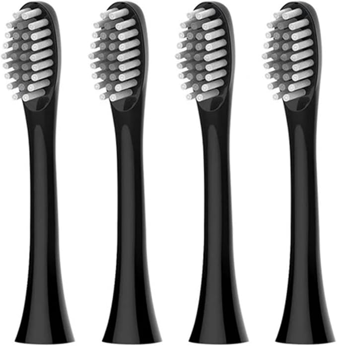 4pcs Replacement Toothbrush Heads Compatible for X-3 X-2 Sonic Electric Travel Box Tooth Brush Holder(Brown)