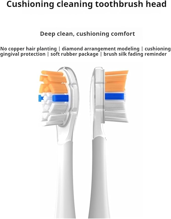 8 Pcs Replacement Brush Heads Compatibility for Diamond Series HX6064 HX6930 HX6730 Sonic Electric Toothbrush(8 Green A3)
