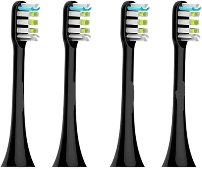 4PCS Electric Toothbrush Heads ReplacementCompatible for SOOCAS X1 X3 X3U X5 Teeth Brush Replacement(Pink 4 pcs)