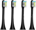 4PCS Electric Toothbrush Heads ReplacementCompatible for SOOCAS X1 X3 X3U X5 Teeth Brush Replacement(Black 4 pcs)
