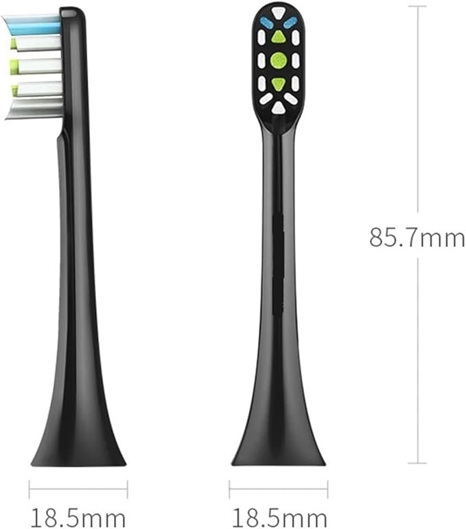 Compatible for SOOCAS Electric Toothbrush Heads Replacement X1 X3 X3U X5 Teeth Brush(Black 4 pcs)