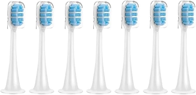14pcs Replacement Brush Heads with Caps Sealed Package Soft Compatible for T300/T500/T700 Toothbrushes(Blue)