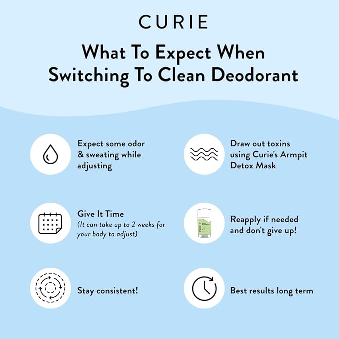 Curie Natural Deodorant for Women - Coconut Nectar + Santal Sage - Aluminum Free Clean Sustainable Vegan Paraben Free (2pk)
