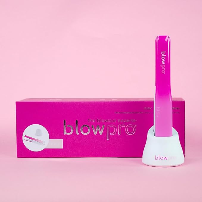 blowpro Cordless Styling Iron Made to Travel USB Rechargeable Iron 1 Titanium Plates 35 min of Cordless Styling 3-Preset Heat Settings Travel Lock Rapid Heat Tech!
