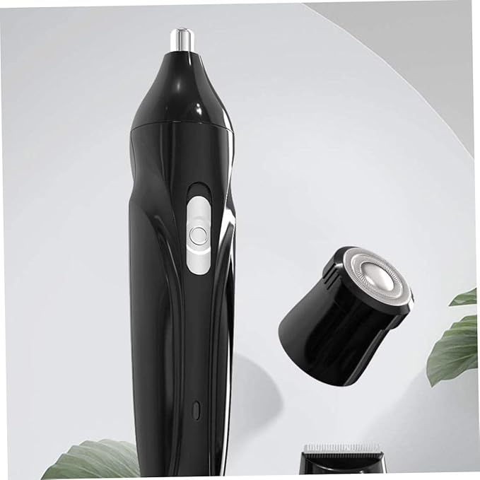 Ipetboom 2sets Electric Nose Hair Trimmer Multi-Function for Nose Ear and Eyebrow Hair Design Protective Cover Rechargeable Easy to Clean
