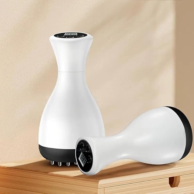 Electric Massage Brush Meridian Brush Portable Home Massager Vibration Heat Intelligent Brush Leg Shoulder Neck Back Abdominal Massager Body USB Rechargeable Tool Mother's Day Gift