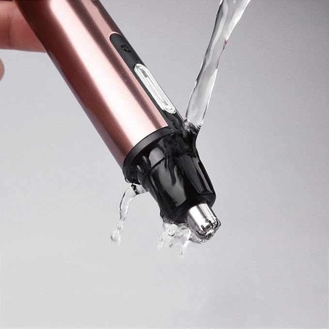 4 in 1 Nose Hair Trimmer and Eyebrow Trimmer USB Rechargeable Waterproof Eyebrow Razor Nasal Hair Trimming Tool for Travel Bathroom Camping Easy Cleansing (Color : Gold)