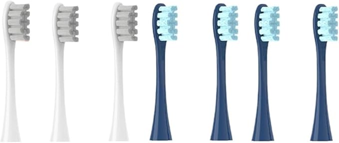 Compatible for Flow/X/X PRO/ Z1/ F1/ One/Air 2 /SE Brush Heads Soft Sonic Toothbrush Vacuum Bristle 7pcs Replacement(3Grey 4Dark Blue)