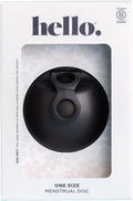 Hello Period Menstrual Disc | Award Winning Reusable Soft Flexible Period Disc | Capacity of 10 Tampons | Double Loop Tab for Easy Removal Leak Proof Alternative to Pads &amp Tampons (Black)