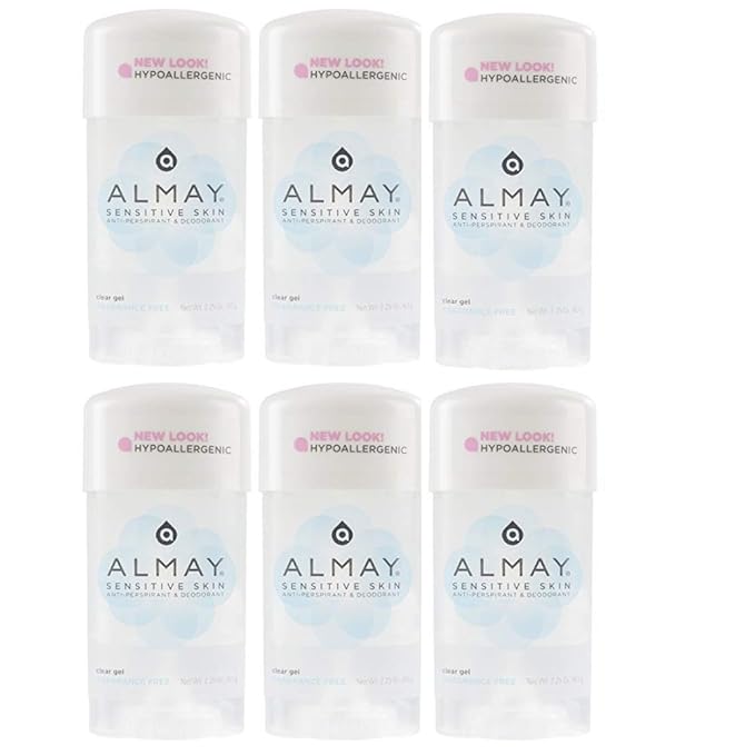 Almay Sensitive Skin Clear Gel Fragrance Free - 2.25 oz (Pack of 6)