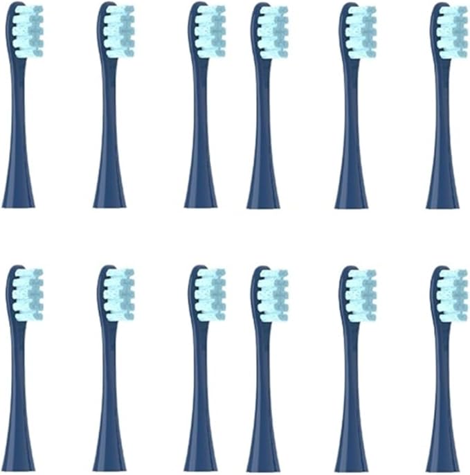 Replacement Brush Heads Soft Bristle Clean Nozzles Compatible for X/X PRO/ Z1/ F1/ One/Air 2 /SE Sonic Electric Toothbrush(12Dark Blue)