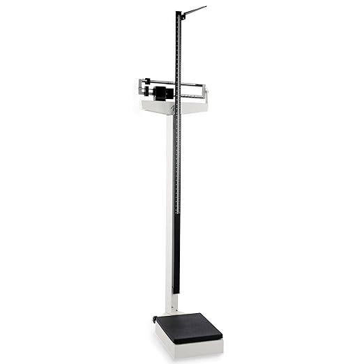 Medical Office Beam Scale Analog Medical Grade Height and Weight Scale Mechanical Bathroom and Gym Scale Weight Capacity 440 lbs
