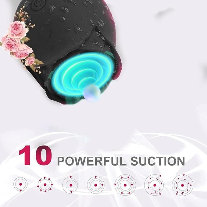 2026 Upgraded Version 10 Intense Suction Patterns 10 Continuous Insertion Rose Adult Tool 2025 Women Toys Automatic Electric Adult Toys Machine USB Rechargeable XJH-Black33