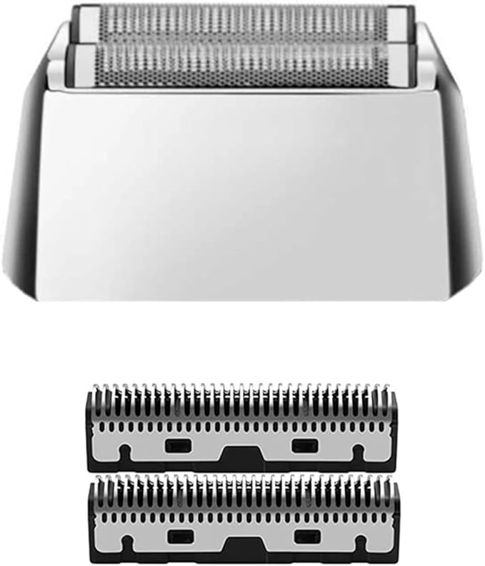Replacement Foil and Cutter Blades Head Set Compatible with Kemei 2028 Electric Shaver (Gold Or Silver)(Silver Set)