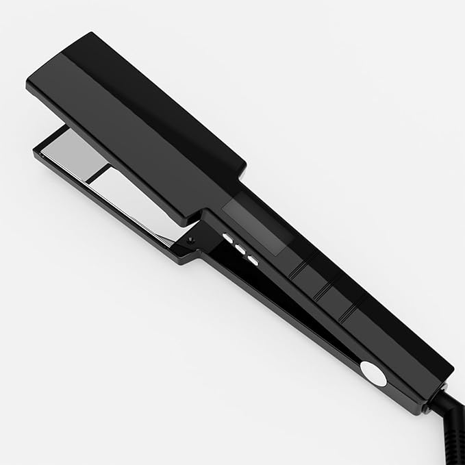 Ultra Wide Professional Hair Straightener Titanium Flat Iron with LCD Display 50-230°C Temperature Control 50x110mm Plates 360° Swivel Cord