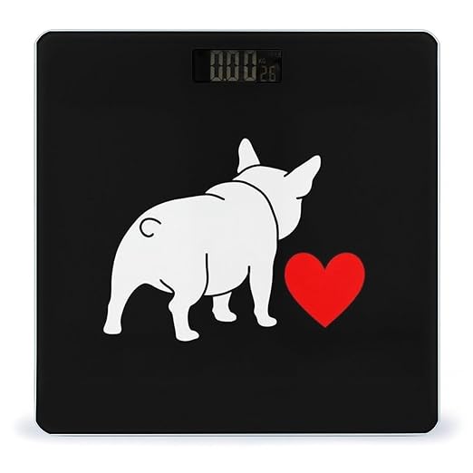 Automatic Switch Digital Bathroom Weighing Scale Smart Scale for Body Weight Funny French Bulldog Puppy Dog