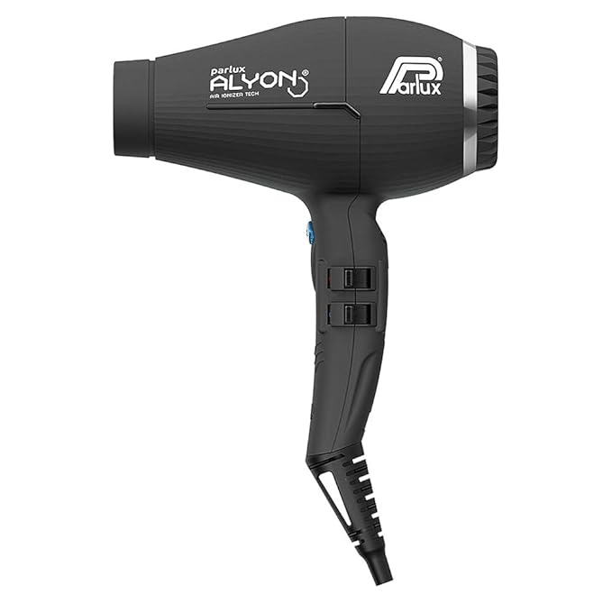 Parlux Alyon Matte Black Hair Dryer with Miracle Detangling Brush Medium Size Nylon &amp Boar Bristles for All Hair Types – Blush Pink