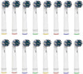 PÜRDENT Replacement Toothbrush Heads Compatible with Oral B &amp Braun Electric Toothbrushes (Multi-Color Cross Large Pack 16)