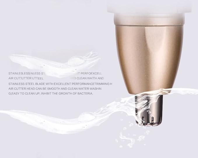 Electric Eyebrow Trimmer Ear and Nose Hair Trimmer Clipper Nose and Ear Hair Trimmer Tool with Three-Dimensional Arc Cutter Head for Travelling or on A Business Trip Easy Cleansing