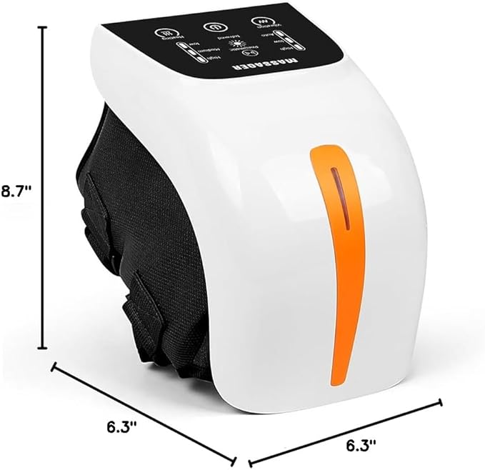 IdealProducts Knee Massager Pro+ with Heat Red Light Therapy and Vibration 6-in-1 Dual-Wavelength - Cordless Portable Adjustable Straps Knee Pain Relief