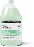 Clean Revolution Foaming Hand Sanitizer 128 Fl. Oz Refill Supply Container | Eliminates 99.9% of Germs |Gentle &amp Aloe Enriched | 70% USP Medical Grade Ethanol Medical Facility Compliant