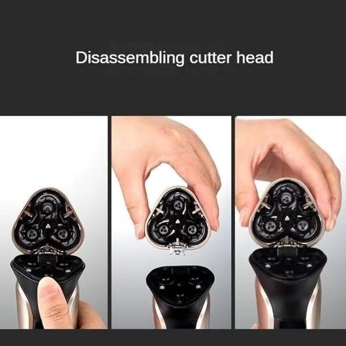 Head Shavers for Bald Men Men's Electric Shaver With LED Power Display/Washable Head/USB Fast Charging Floating Head Home Portable Travel Shaver (Color : Onecolor)