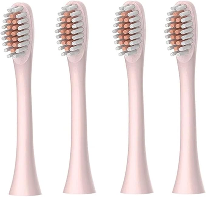 4pcs Replacement Toothbrush Heads Compatible for X-3 X-2 Sonic Electric Travel Box Tooth Brush Holder(Ivory)
