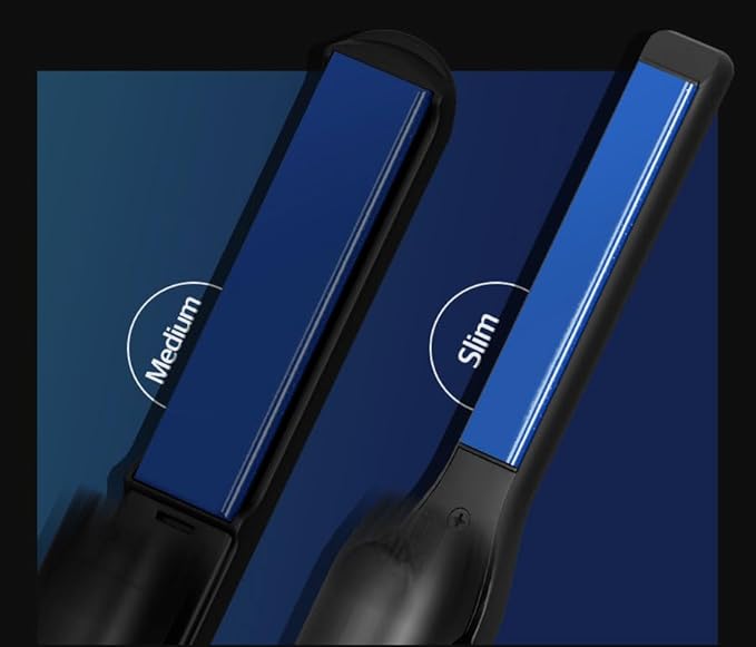 FORBEAUT Damageless Slim - Men’s Slim Hair Iron 15mm for Short Hair &amp Root Lift Easy Styling Ceramic-Coated Plates Burn Guard Dual Voltage(100-240V)Precision Heat Auto Shut-Off Scalp-Safe St