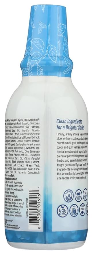 Nature's Answer Periowash Alcohol-free Mouthwash Wintermint 16 Ounce (Pack of 12)