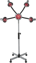 5 Head Infrared Heat Lamp Salon 750W Hair Color Processor Infrared Red Light with Rolling Wheels Adjusting Height Hair Salon Heat Lamps for Processing Silver-Grey