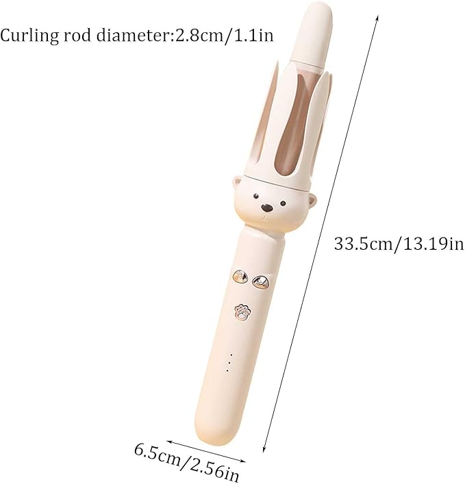 Automatic Rotating Cordless Curling Brush Lightweight Travel Portable Curlings Wand